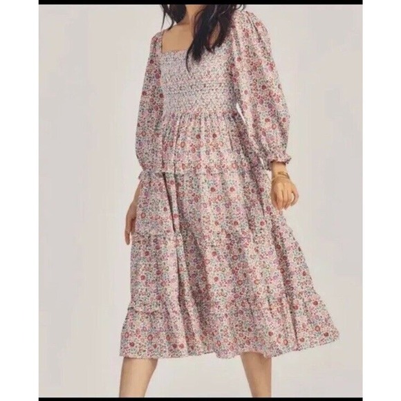 LoveShackFancy Dress Sz XS Floral Modi Cottagecore Prairie Easter Liberty Fabric